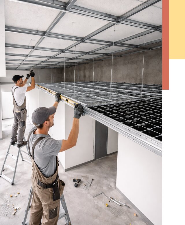 Монтаж потолка грильято в Балашихе от 461 руб./м² — быстрая сборка под ключ | ОТДЕЛОЧНИК-Блш