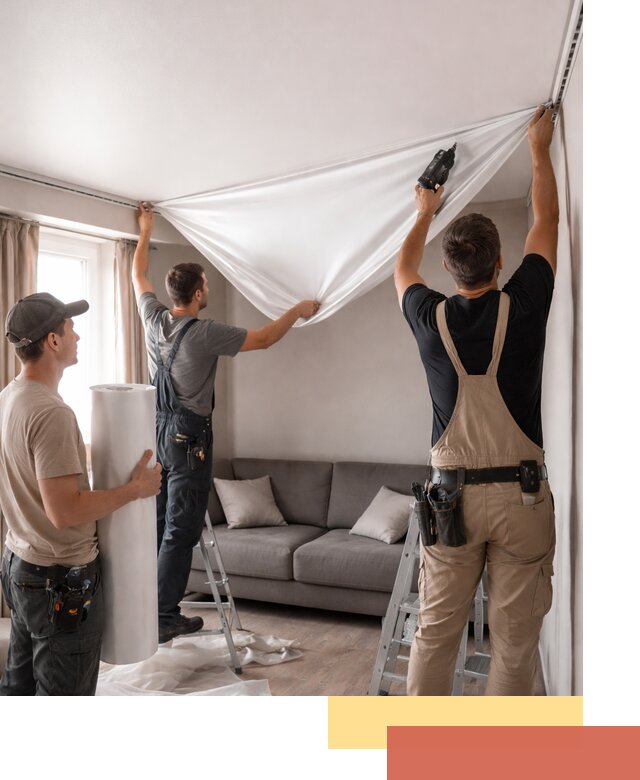 Монтаж сатинового натяжного потолка в Балашихе качественно и быстро