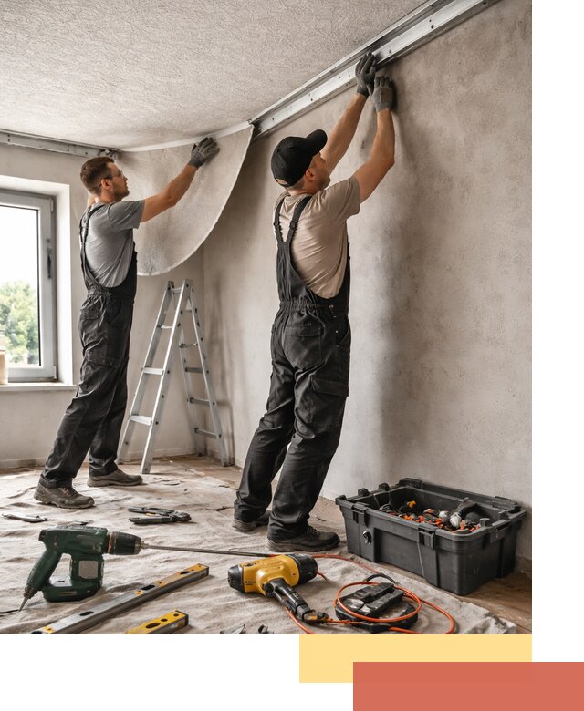 Монтаж фактурного натяжного потолка в Балашихе качественно и быстро