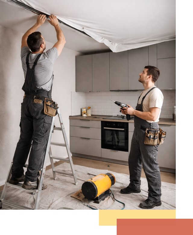 Монтаж натяжного потолка на кухне в Балашихе