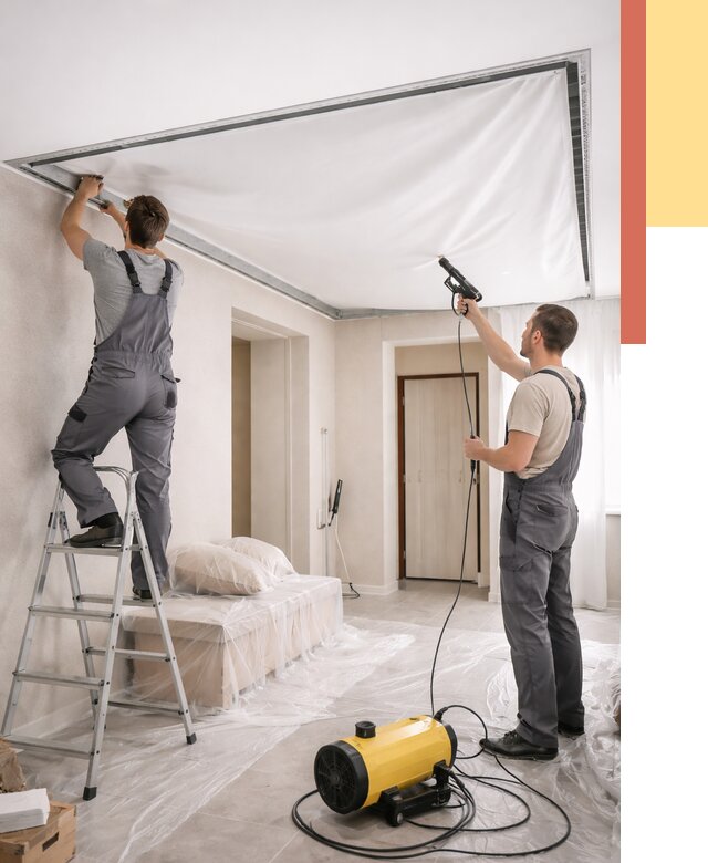 Монтаж натяжного потолка в прихожей в Балашихе от 2717 руб. под ключ | ОТДЕЛОЧНИК-Блш