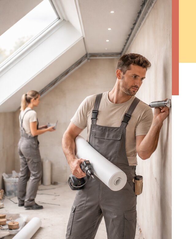 Монтаж натяжного потолка на мансарде в Балашихе от 3589 руб. | ОТДЕЛОЧНИК-Блш