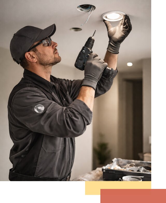 Установка точечных светильников в натяжной потолок в Балашихе