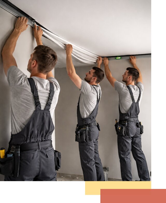 Теневые натяжные потолки в Балашихе: монтаж и отделка быстро и качественно