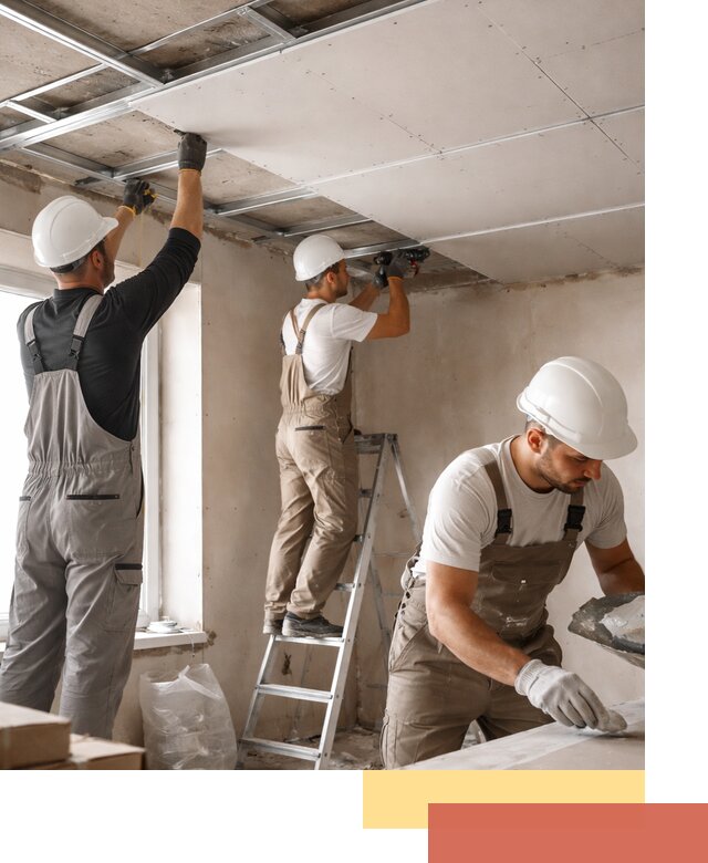 Одноуровневый потолок из гипсокартона в Балашихе — монтаж и отделка