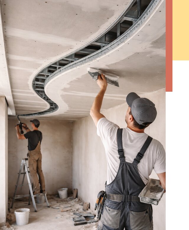 Криволинейный потолок из гипсокартона в Балашихе от 2153 руб./м2 | ОТДЕЛОЧНИК-Блш