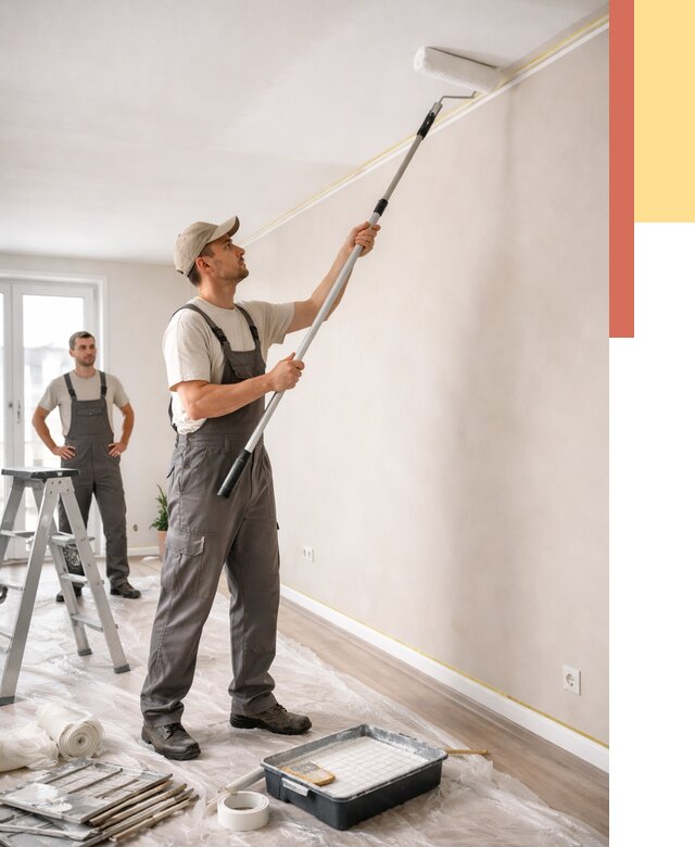 Покраска потолка из гипсокартона в Балашихе от 4614 руб./м2 — услуги под ключ | ОТДЕЛОЧНИК-Блш