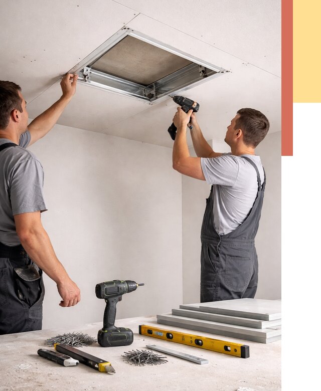 Установка люка в потолок ГКЛ в Балашихе от 2563 руб. под ключ | ОТДЕЛОЧНИК-Блш