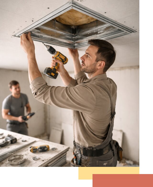 Монтаж люка в потолок из ГКЛ в Балашихе