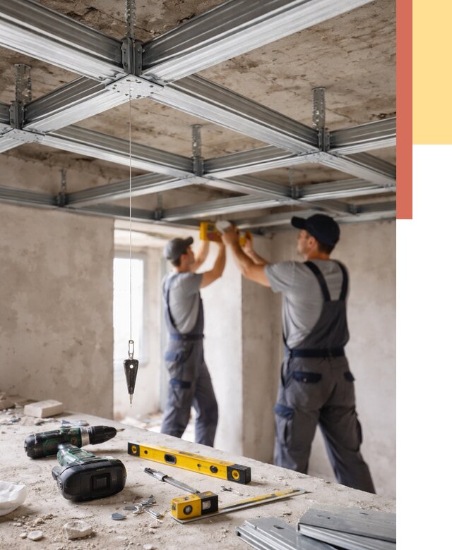 Монтаж каркаса потолка из профиля в Балашихе от 4614 руб. — услуги ОТДЕЛОЧНИК-Блш