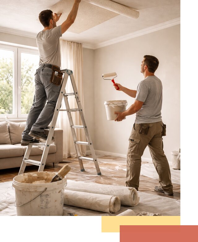 Поклейка обоев на потолок в Балашихе — качественно и быстро