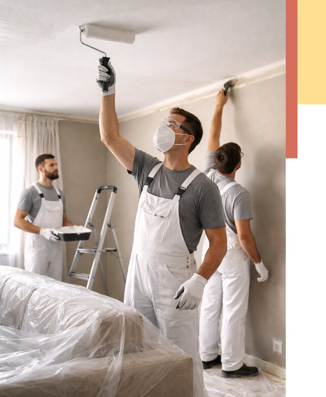 Покраска потолка водоэмельсионной краской в Балашихе от 2256 руб/м² — услуги под ключ | ОТДЕЛОЧНИК-Блш