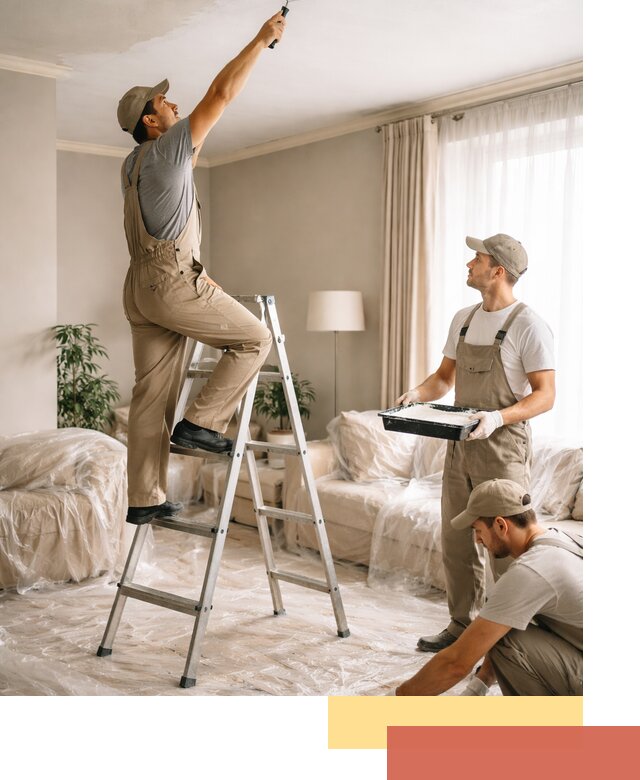 Покраска потолков акриловой краской в Балашихе качественно и быстро