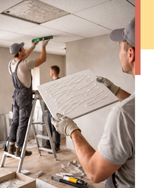 Монтаж потолочной плитки в Балашихе от 4614 руб. — быстро и недорого | ОТДЕЛОЧНИК-Блш