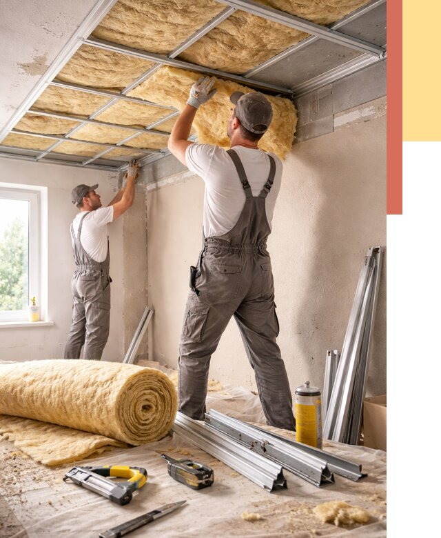 Утепление потолка в Балашихе от 7382 руб/м2 — недорого, быстро, под ключ | ОТДЕЛОЧНИК-Блш