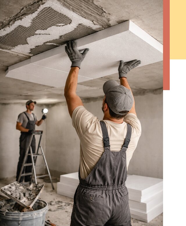 Утепление потолка пенопластом в Балашихе от 4614 руб/м2 — недорого и быстро | ОТДЕЛОЧНИК-Блш