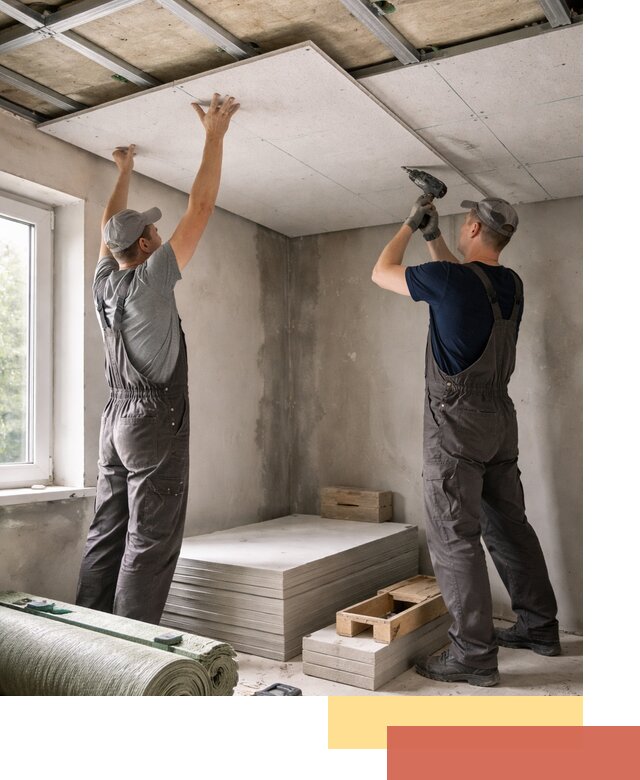 Шумоизоляция потолка панелями ЗИПС в Балашихе